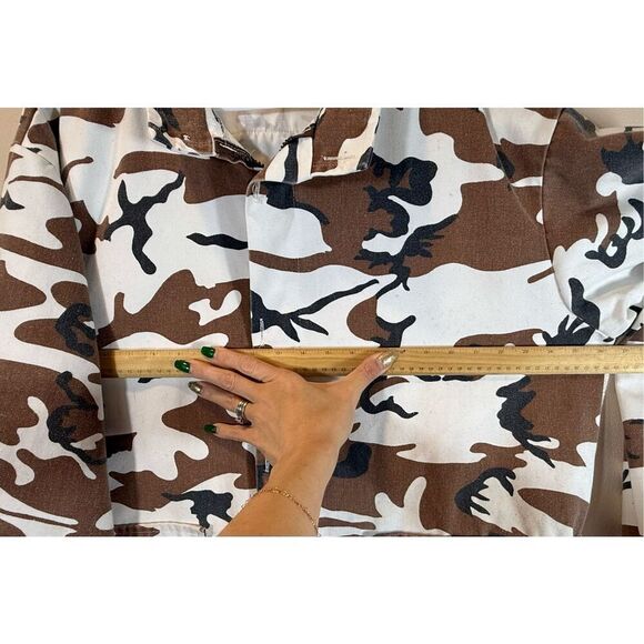 Vintage Camo Clan Snow Camouflage Button Up Lightweight Shirt Jacket Men’s XL - Picture 13 of 14